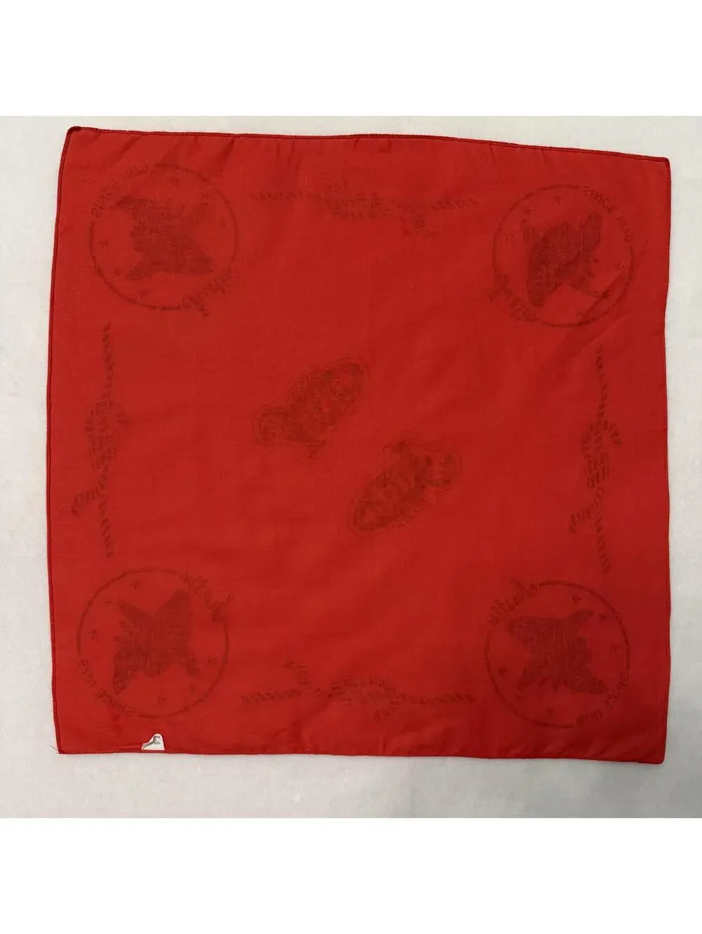 Justin Boots Bandana Red & Black Western Handkerchief Cotton Cowboy